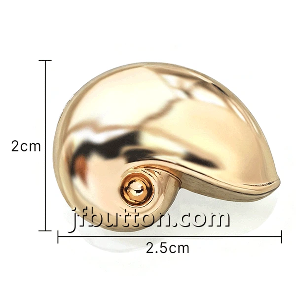 Mini Gold Conch Button factory
