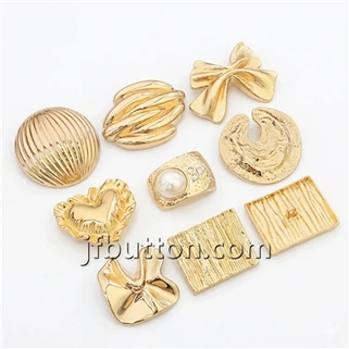 চূর্ণবিচূর্ণ নকশা মেটাল শ্যাঙ্ক বোতাম